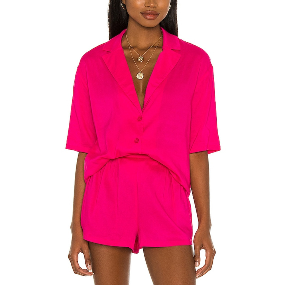 House Of Harlow 1960 Lightweight Magenta Bari Shirt Size S